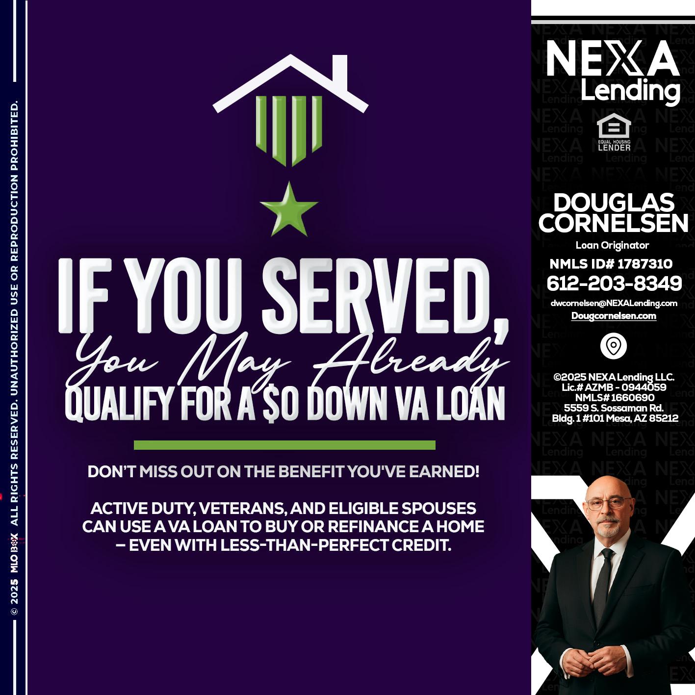 IF YOU SERVED - Douglas Cornelsen -Loan Originator