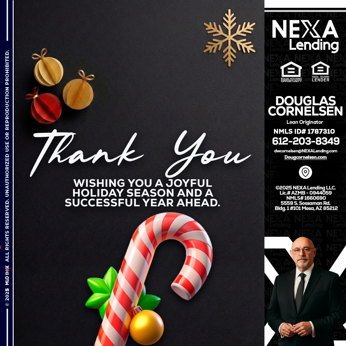 THANK YOU - Douglas Cornelsen -Loan Originator