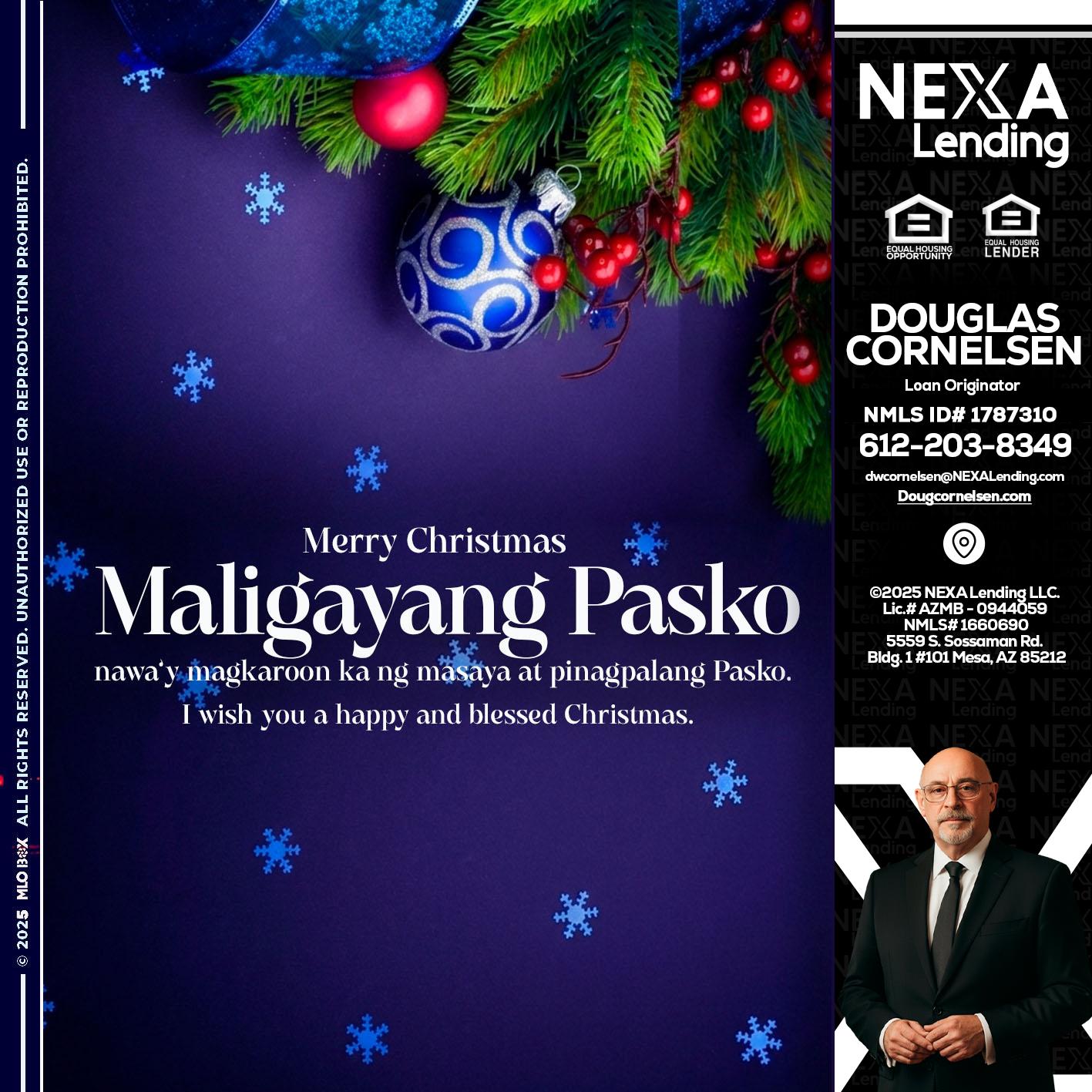 Maligayang Pasko - Douglas Cornelsen -Loan Originator