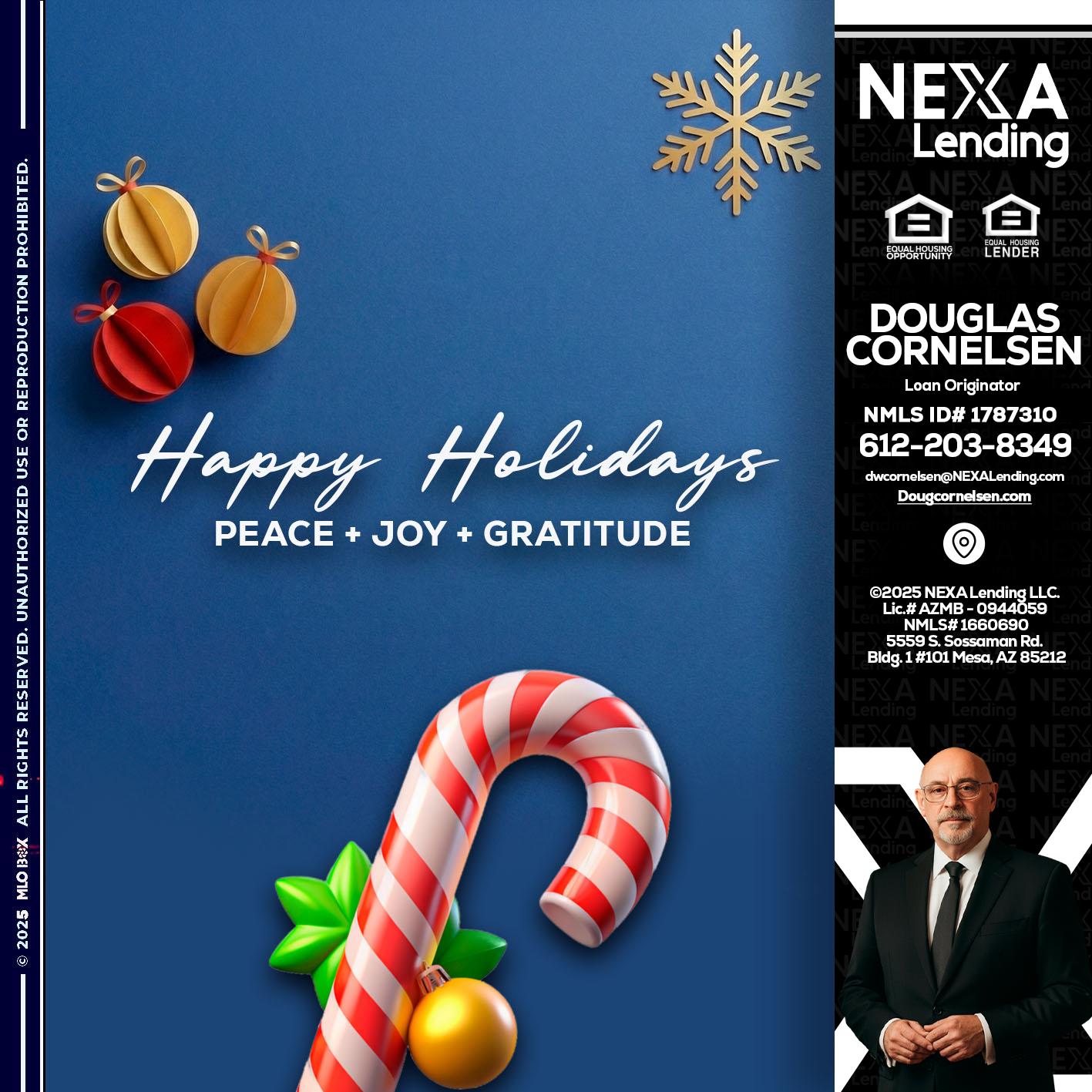 HAPPY HOLIDAYS - Douglas Cornelsen -Loan Originator