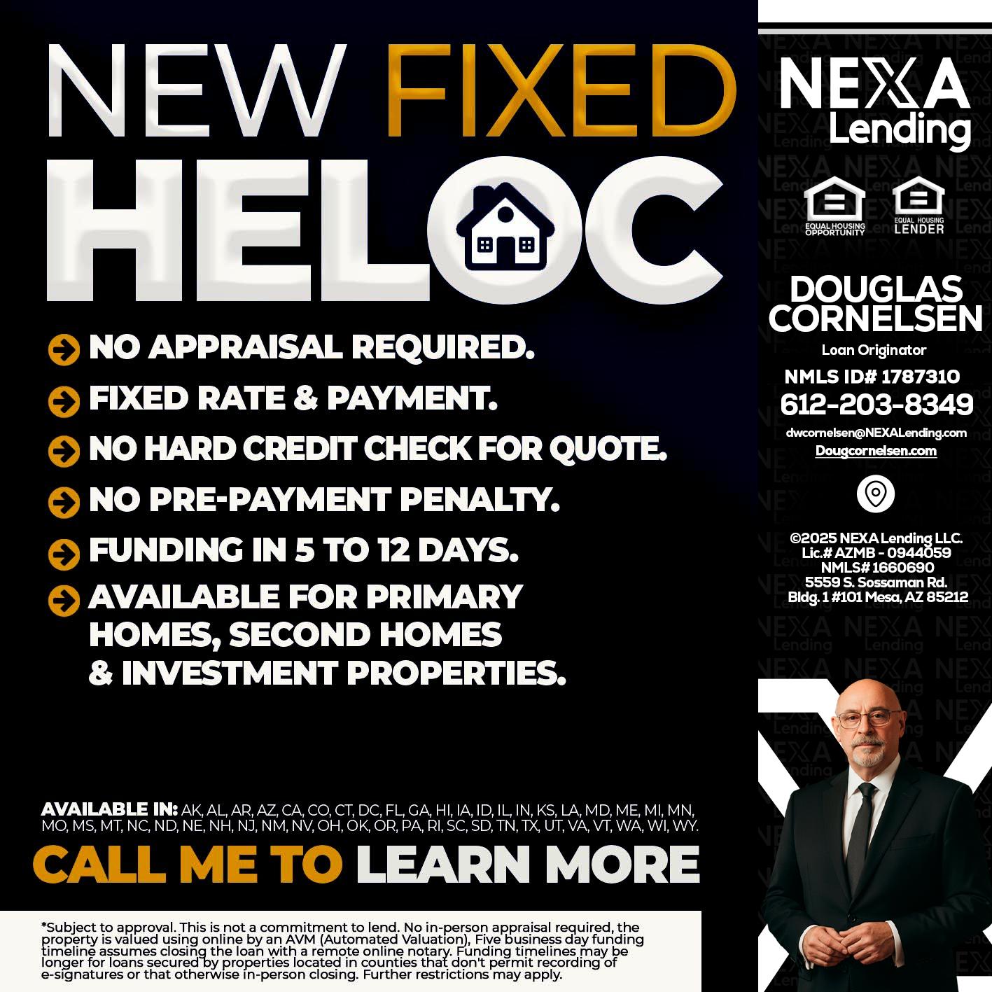 HELOC - Douglas Cornelsen -Loan Originator