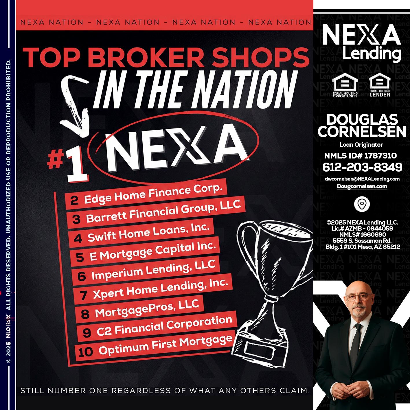 top broker - Douglas Cornelsen -Loan Originator
