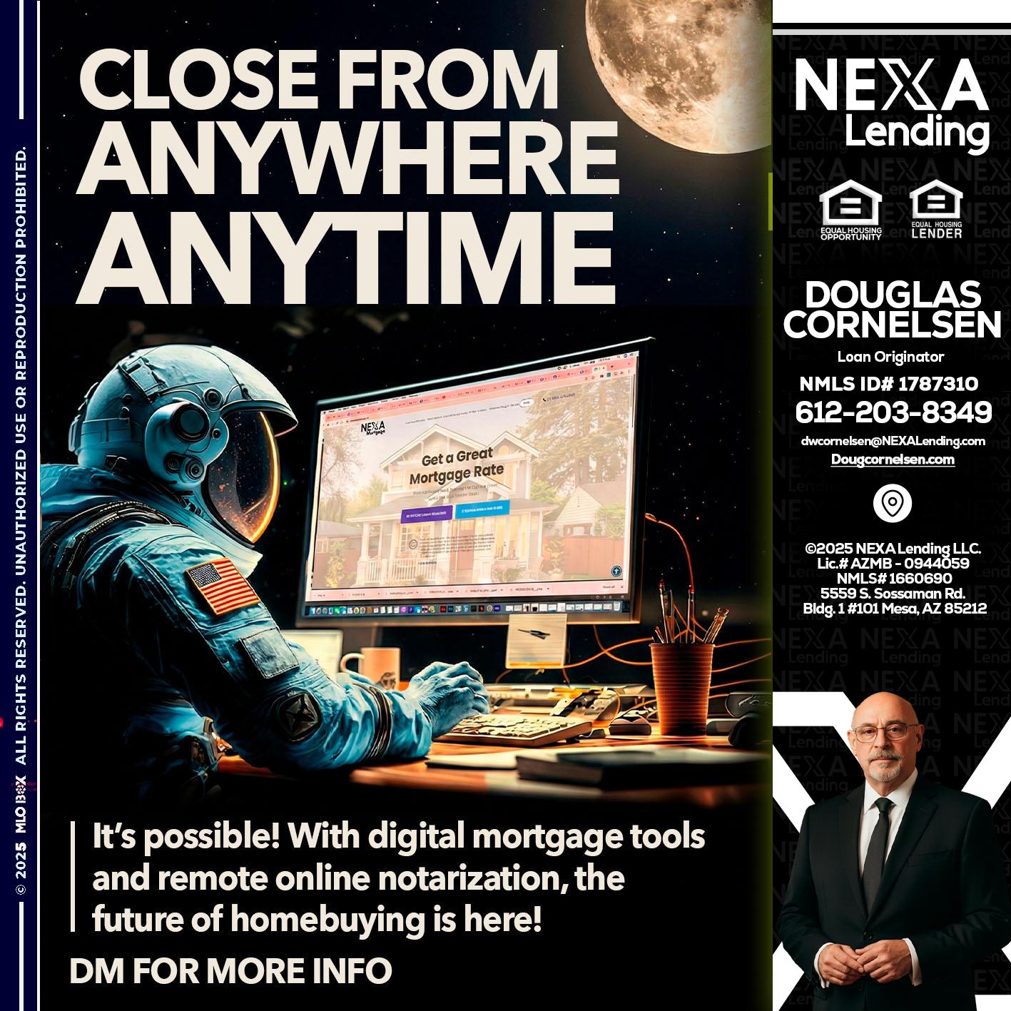 close from - Douglas Cornelsen -Loan Originator