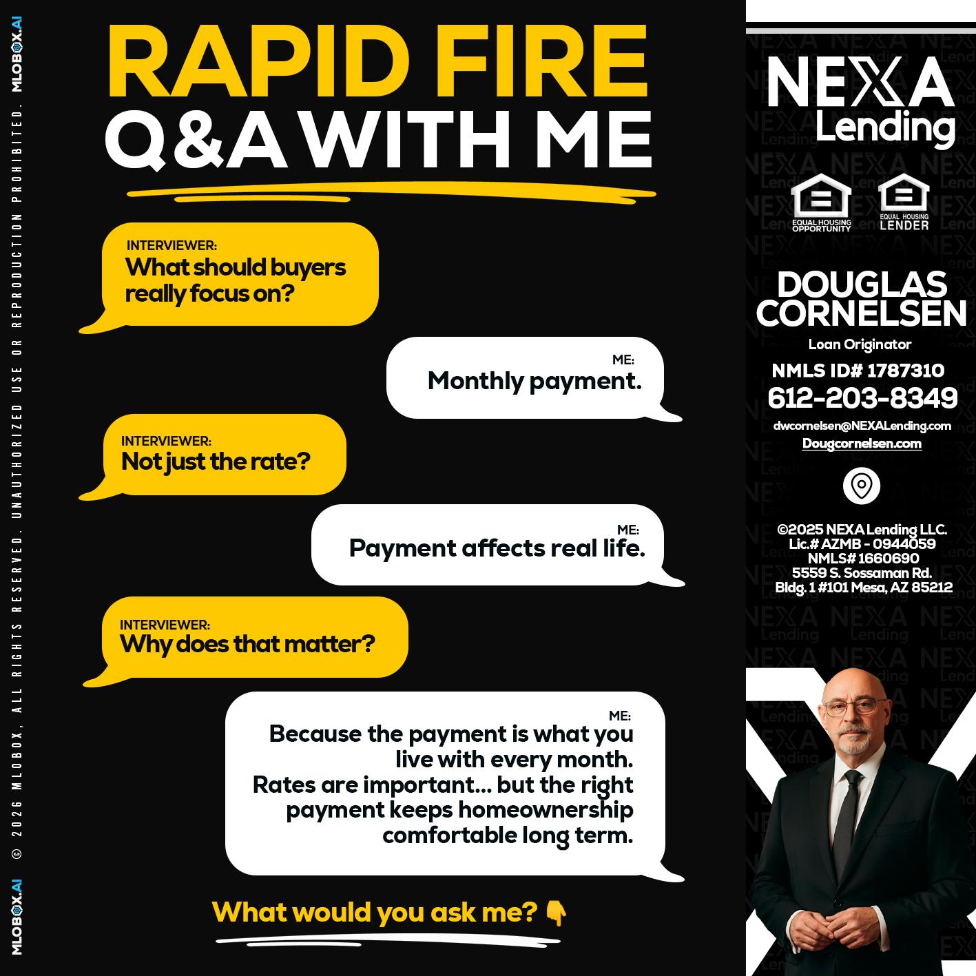 RAPID FIRE Q&A - Douglas Cornelsen -Loan Originator