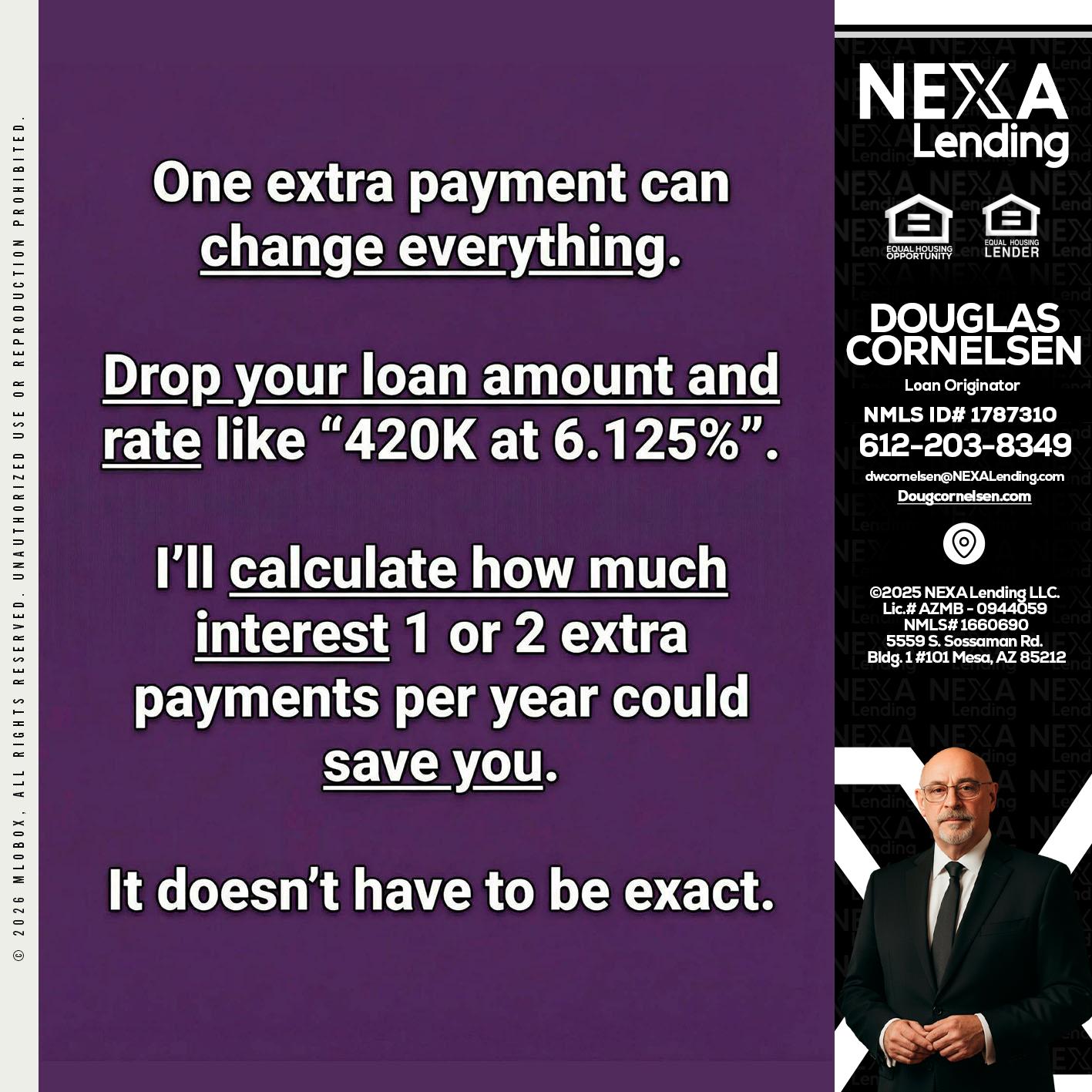 ONE EXTRA - Douglas Cornelsen -Loan Originator