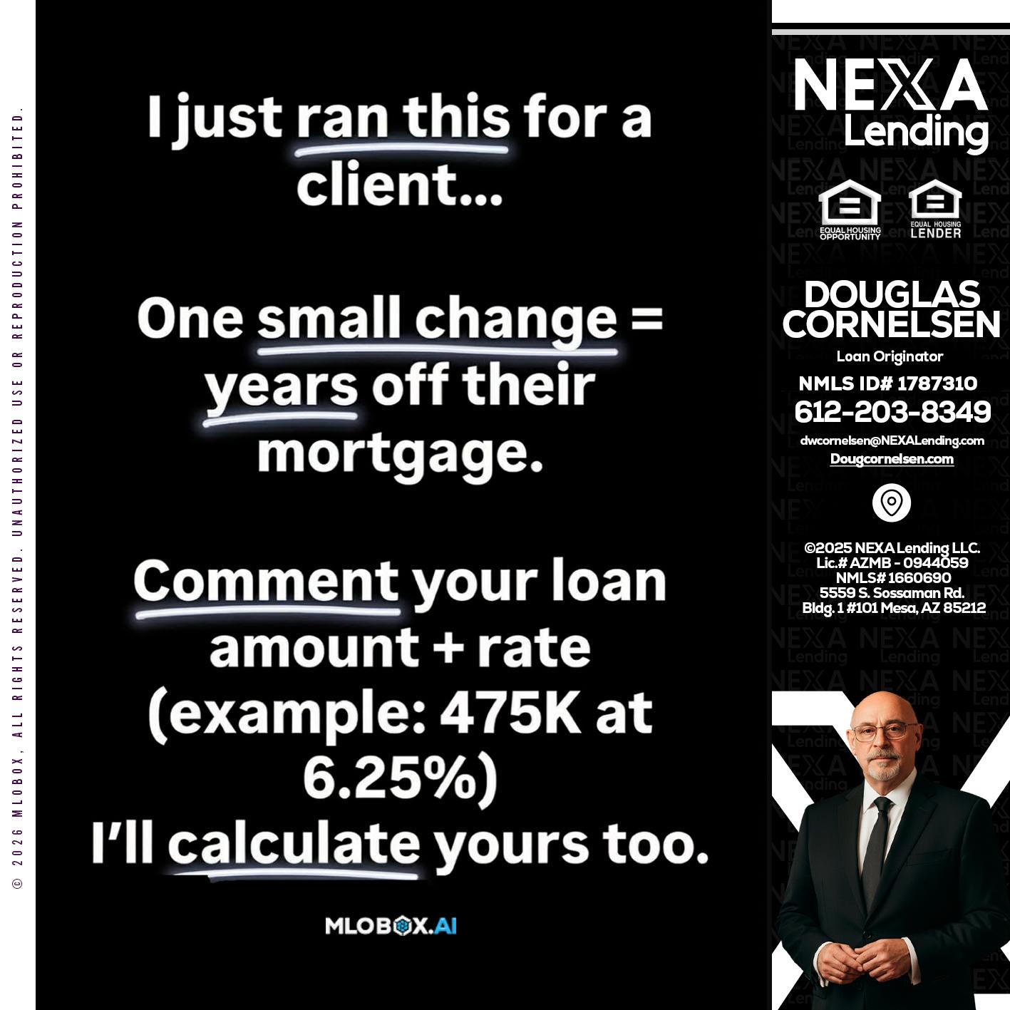 I JUST RAN - Douglas Cornelsen -Loan Originator