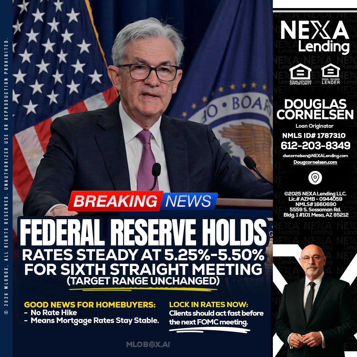 federal reserve - Douglas Cornelsen -Loan Originator