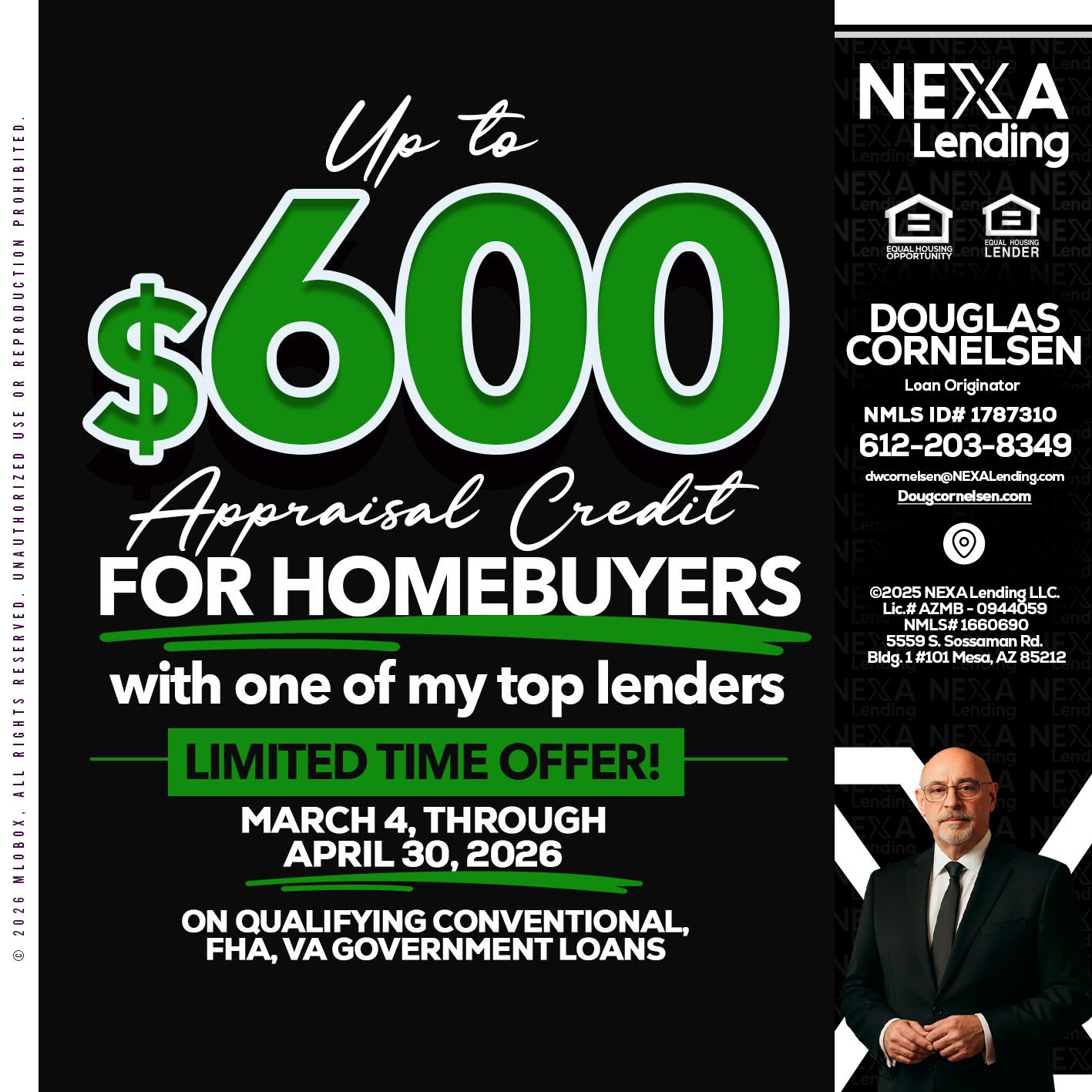 UP TO 600 - Douglas Cornelsen -Loan Originator