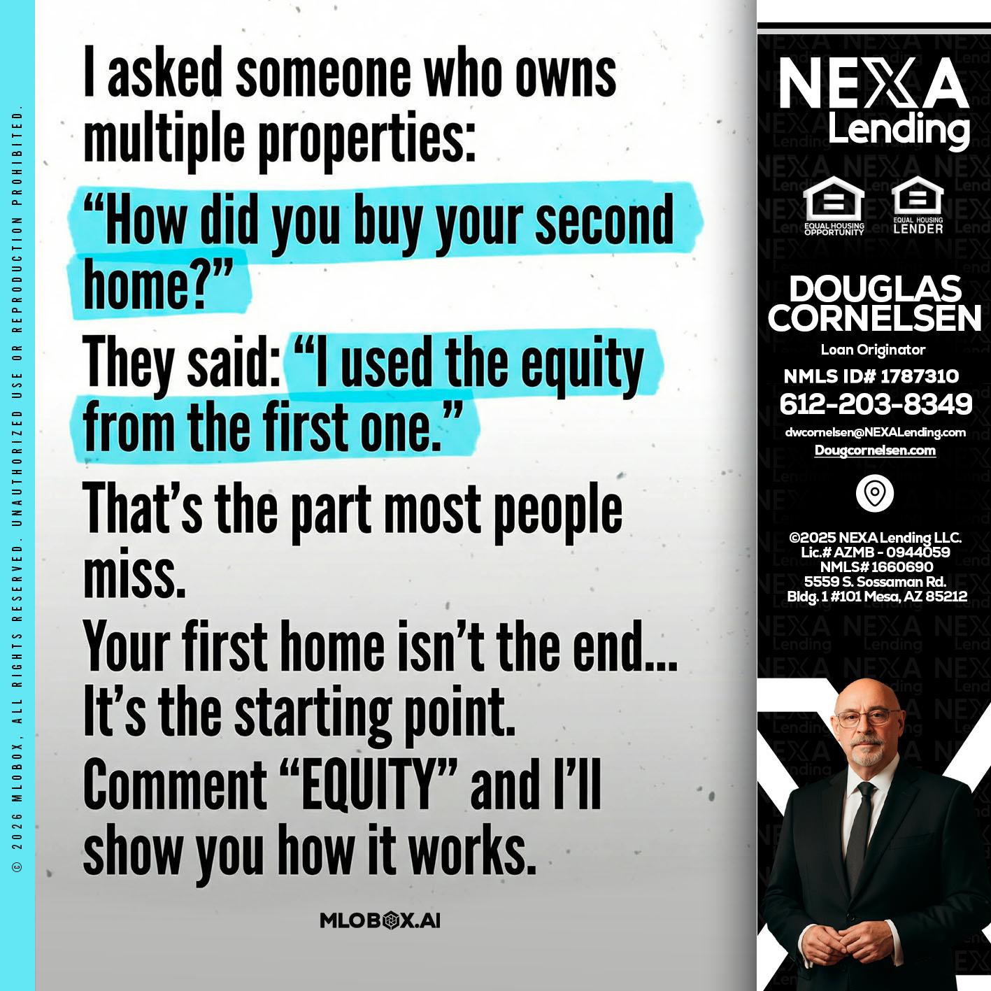 I asked someone - Douglas Cornelsen -Loan Originator