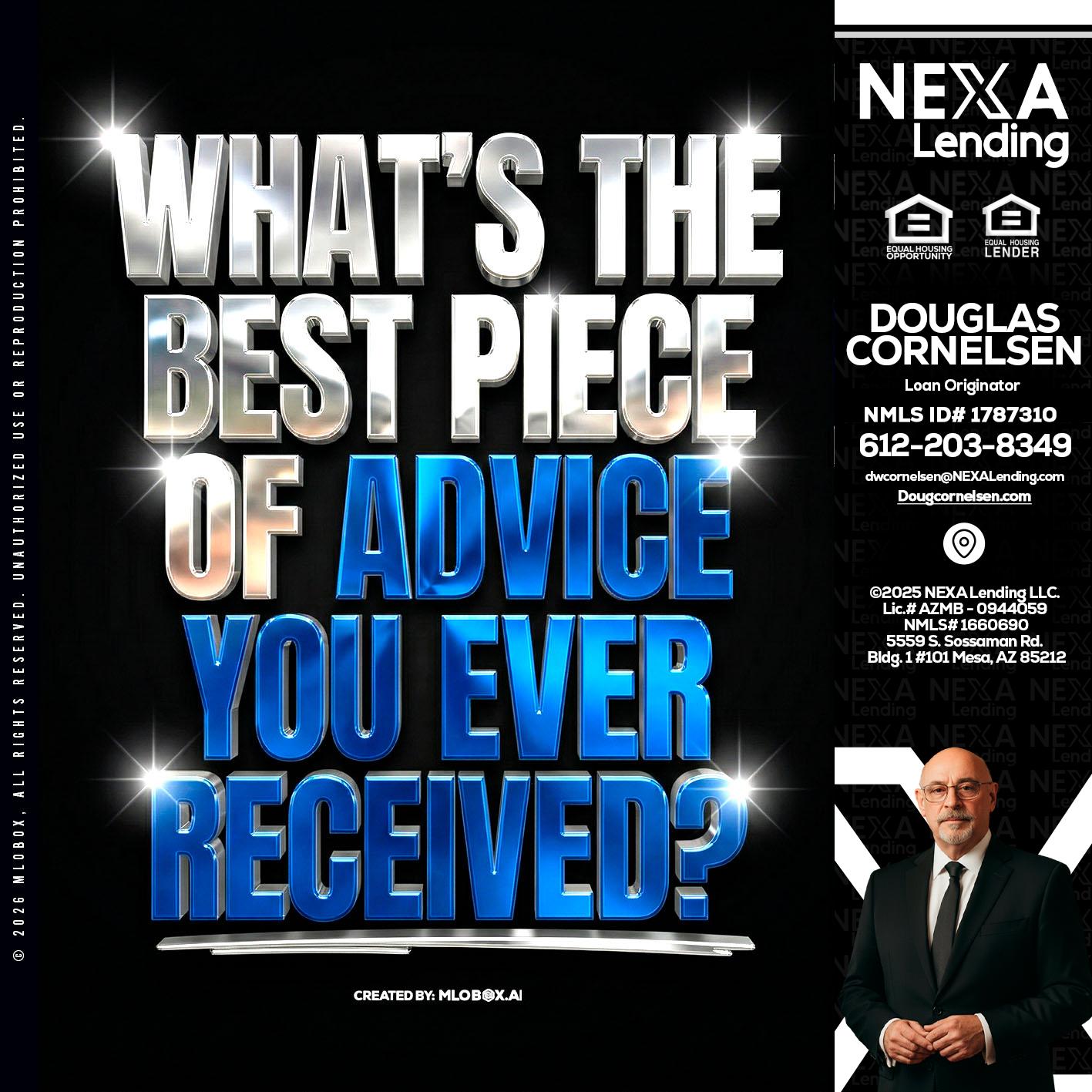 WHATS THE BEST - Douglas Cornelsen -Loan Originator