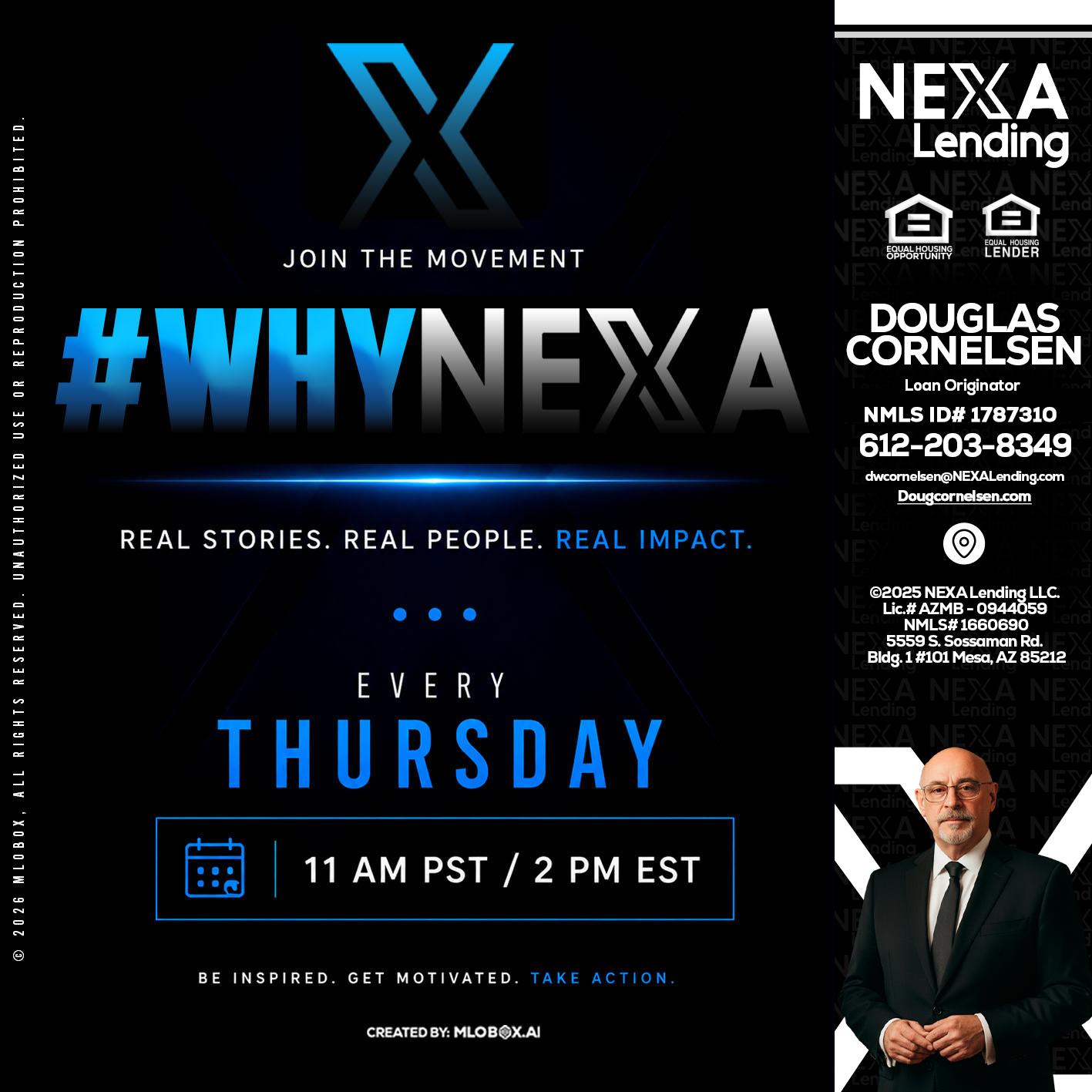 why NEXA - Douglas Cornelsen -Loan Originator