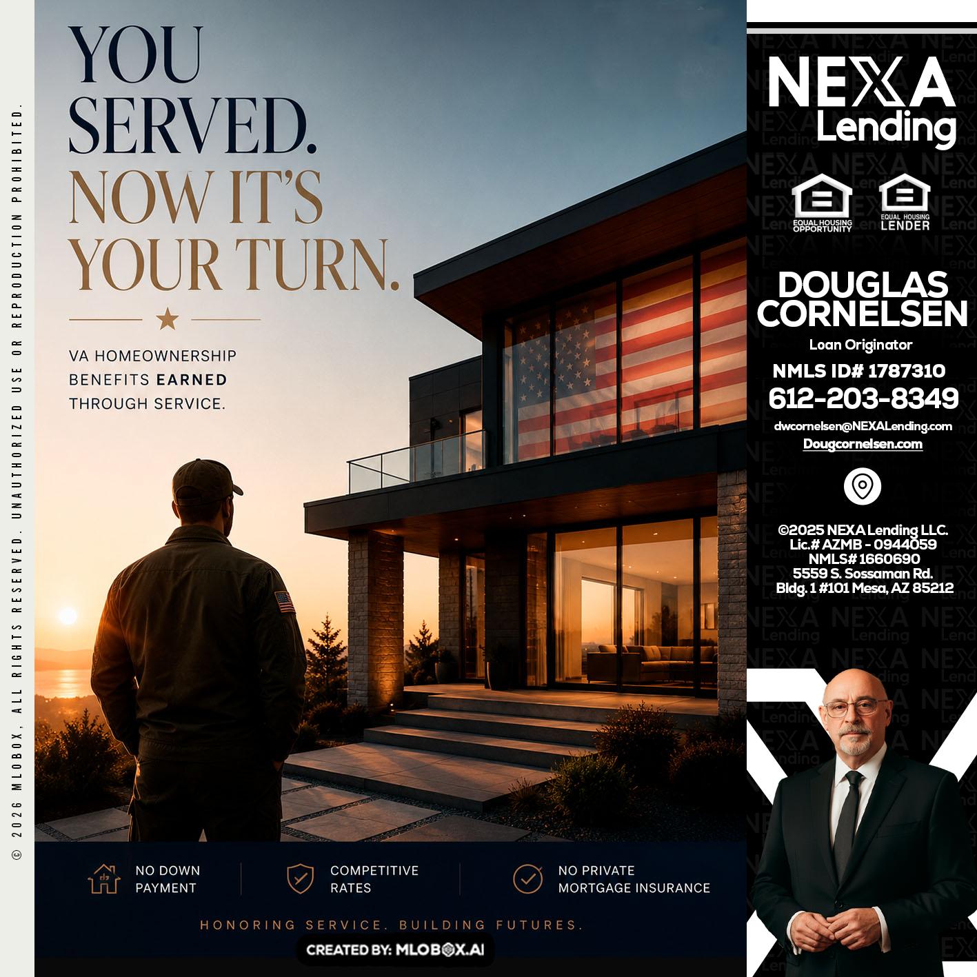 YOU SERVED - Douglas Cornelsen -Loan Originator