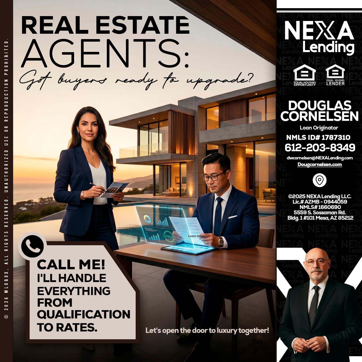 REAL ESTATE AGENTS - Douglas Cornelsen -Loan Originator