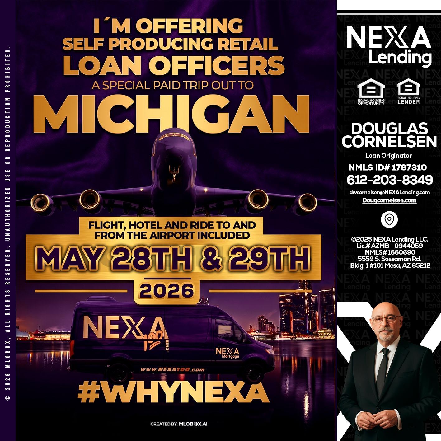 MICHIGAN - Douglas Cornelsen -Loan Originator