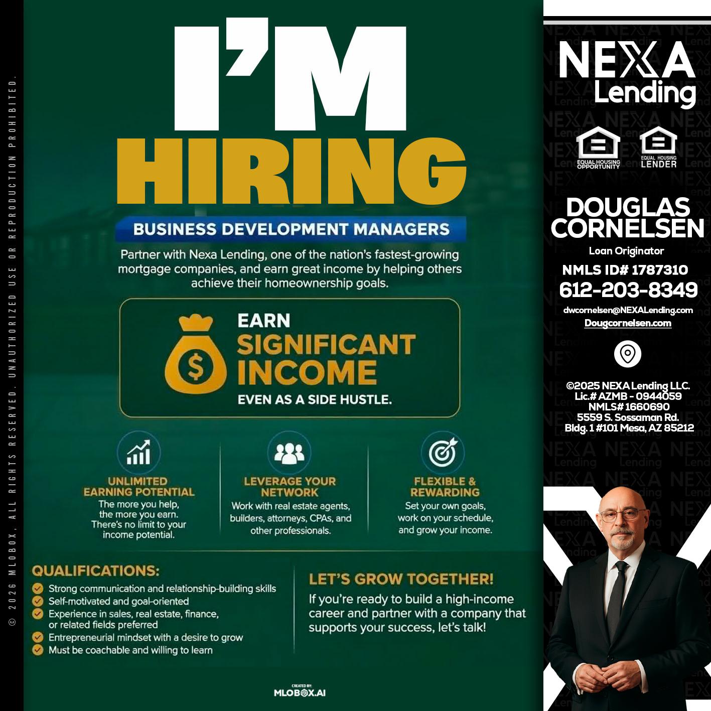 IM HIRING - Douglas Cornelsen -Loan Originator
