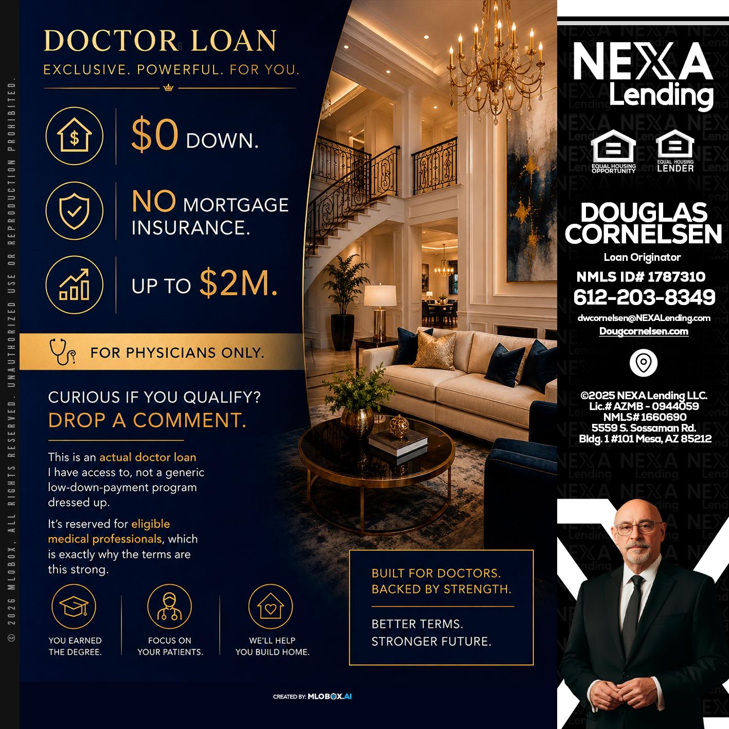 DOCTOR LOANS - Douglas Cornelsen -Loan Originator