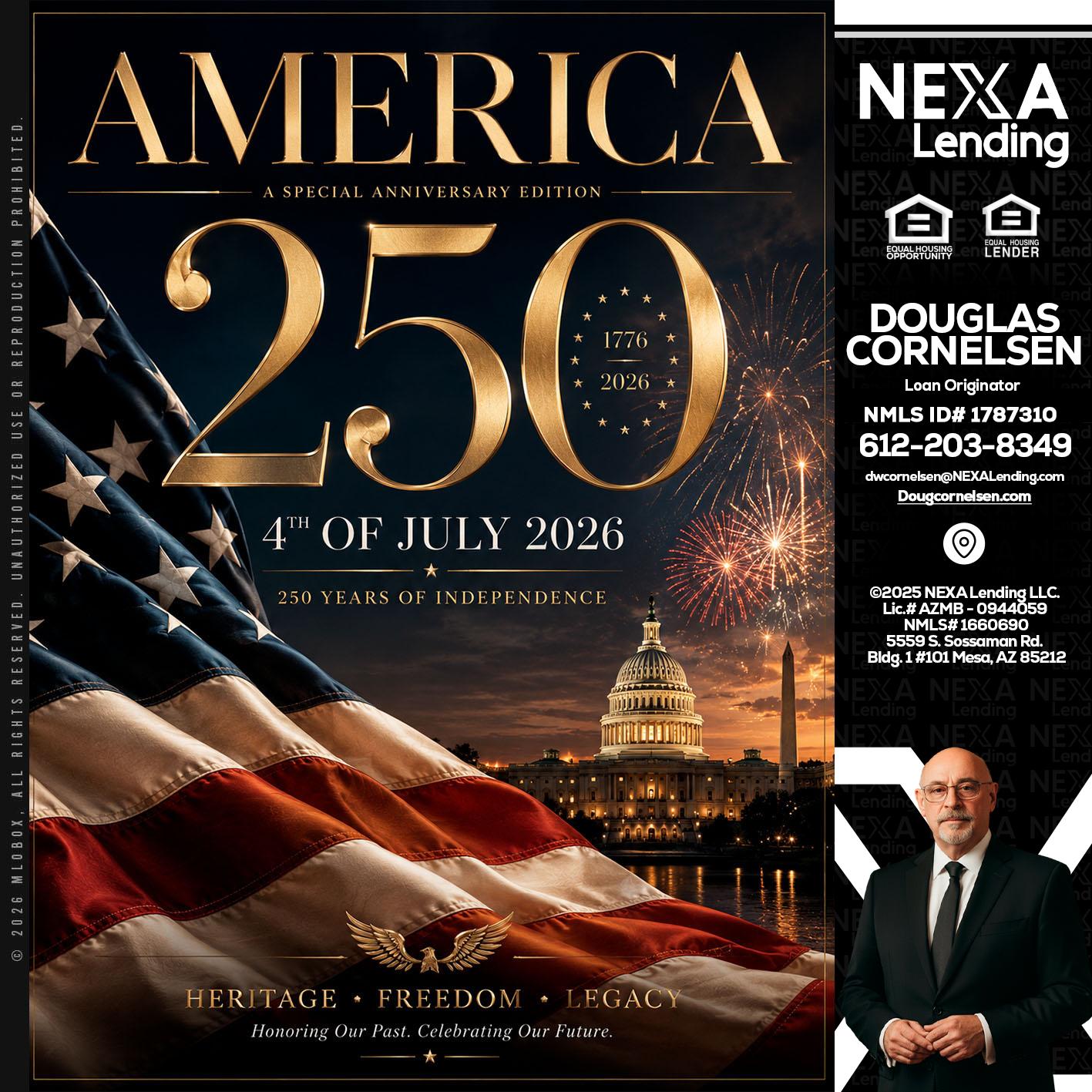 AMERICA 250 TH - Douglas Cornelsen -Loan Originator
