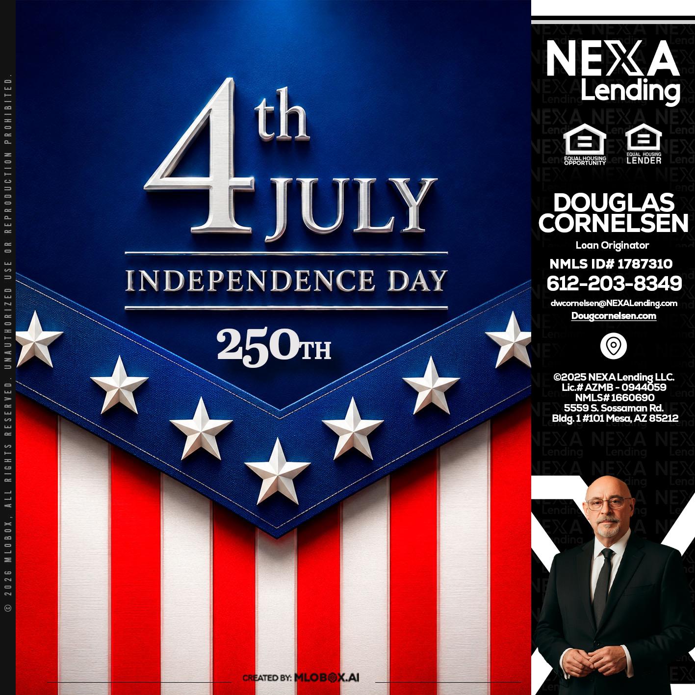 4th of july - Douglas Cornelsen -Loan Originator