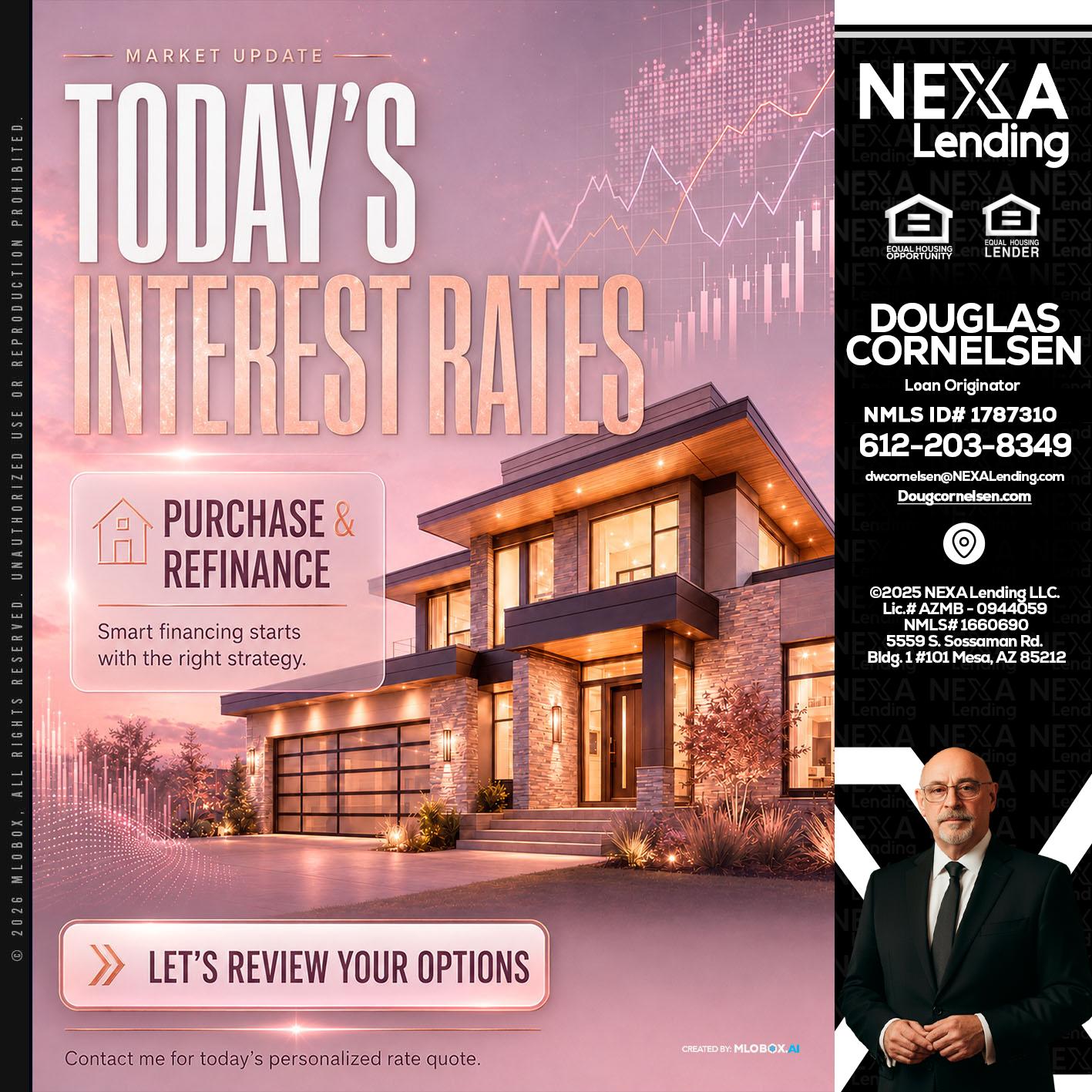 todays interest rates - Douglas Cornelsen -Loan Originator