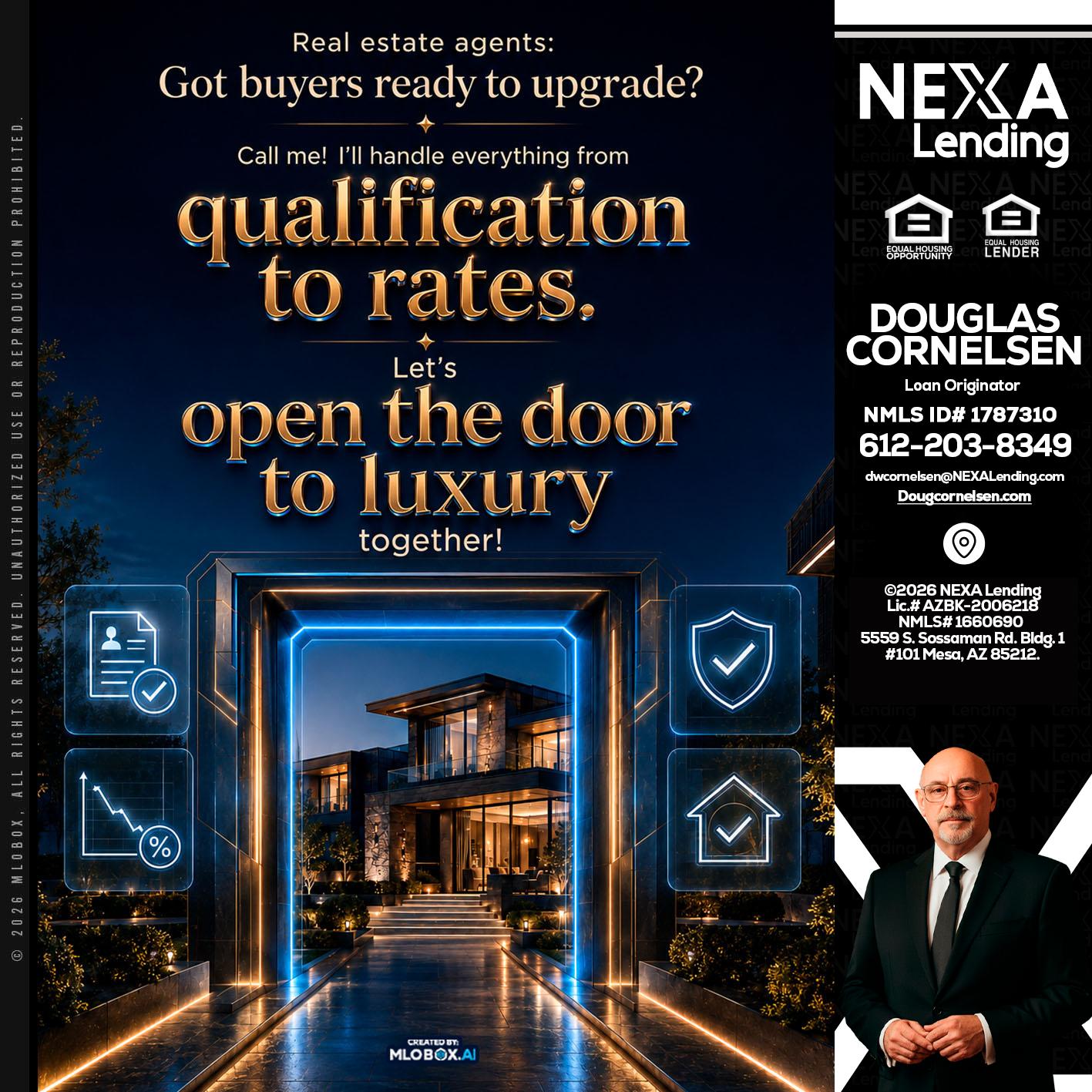 QUALIFICATION TO RATES - Douglas Cornelsen -Loan Originator