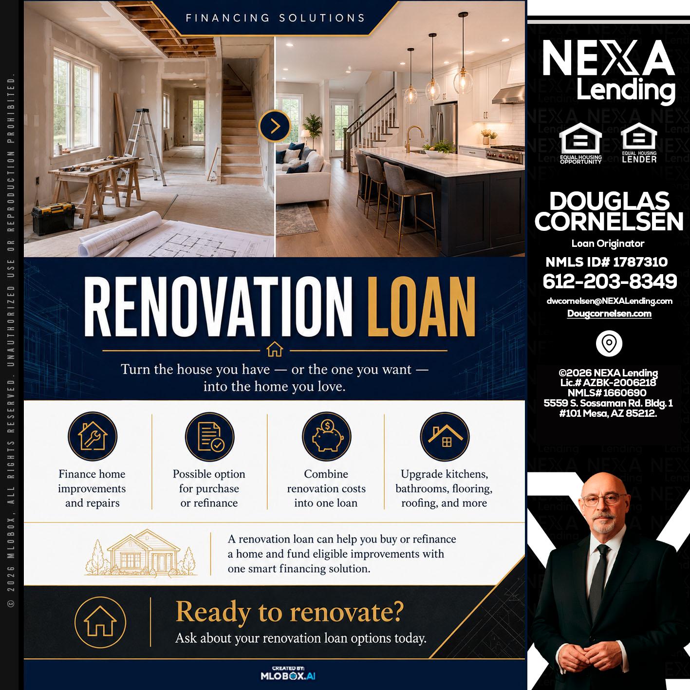 RENOVATION LOAN - Douglas Cornelsen -Loan Originator