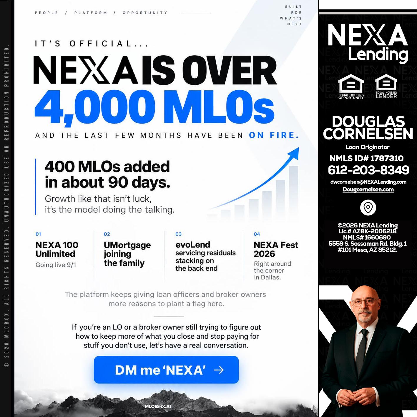 NEXA IS OVER 4000 MLOs - Douglas Cornelsen -Loan Originator