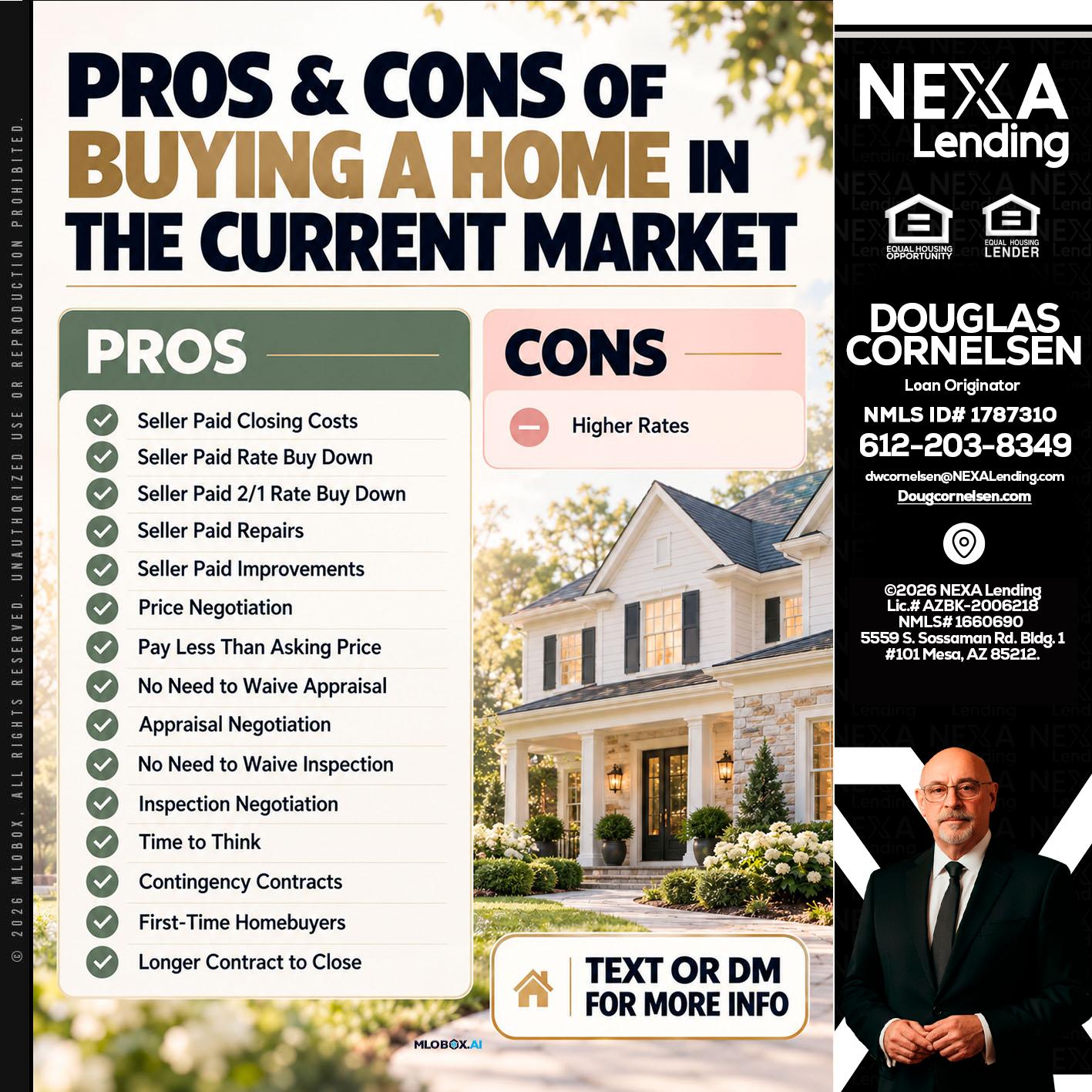 pros and cons - Douglas Cornelsen -Loan Originator