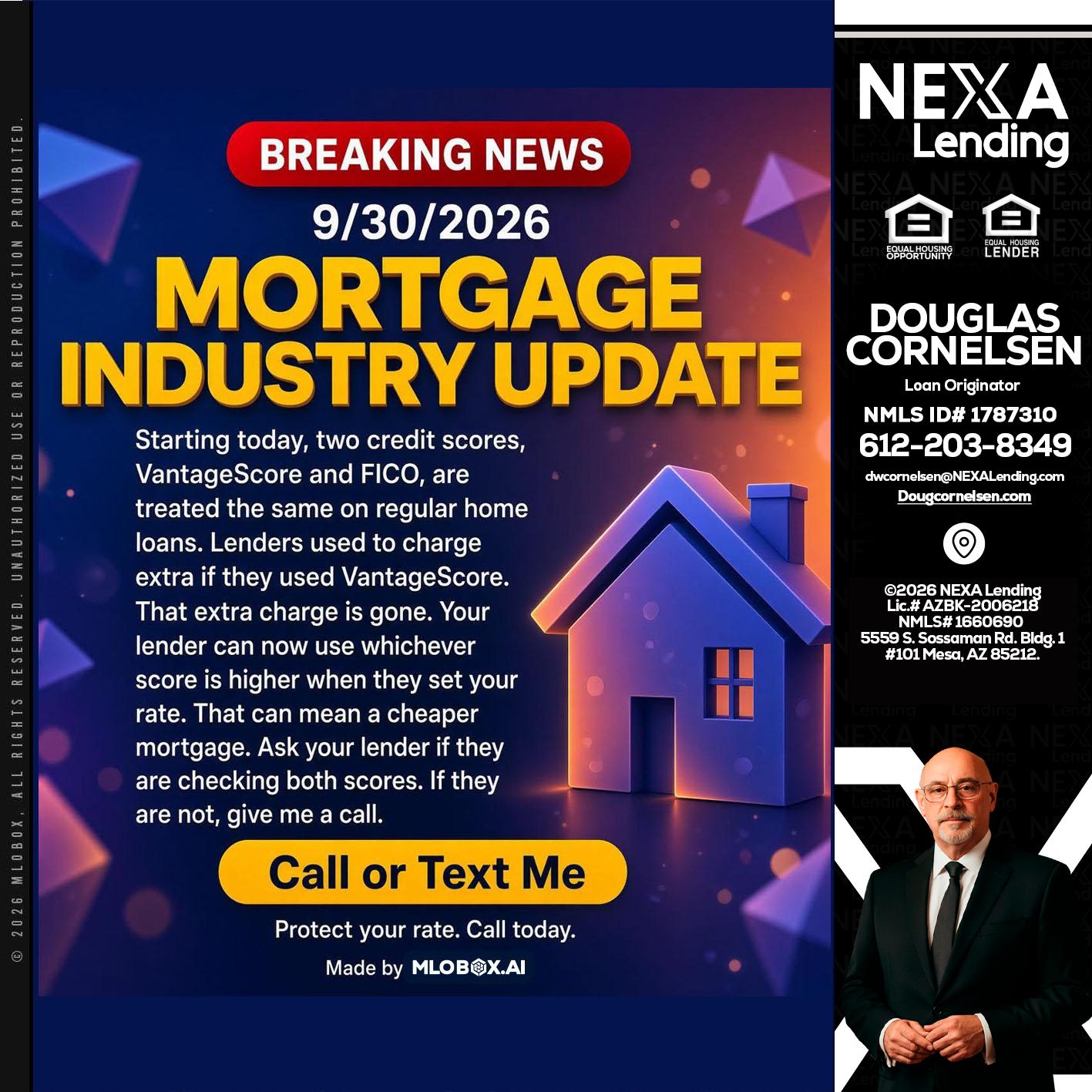 BREAKING NEWS - Douglas Cornelsen -Loan Originator