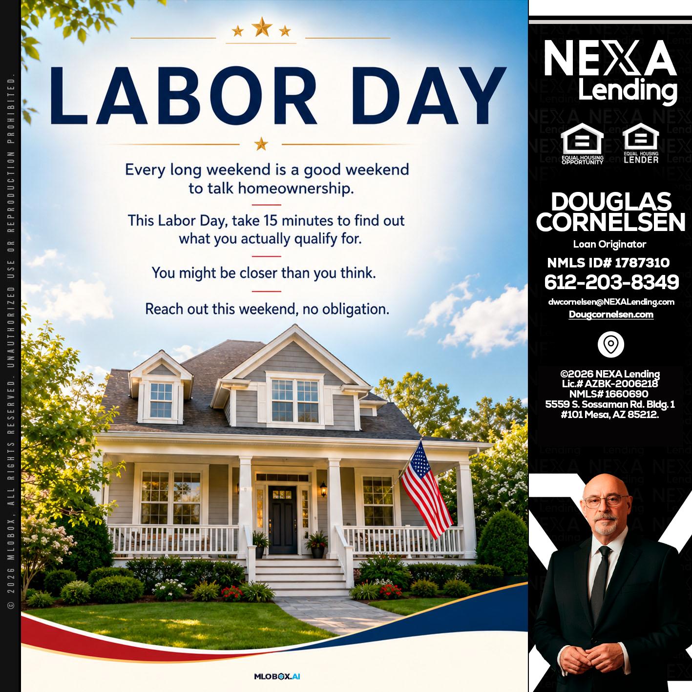 LABOR DAY - Douglas Cornelsen -Loan Originator