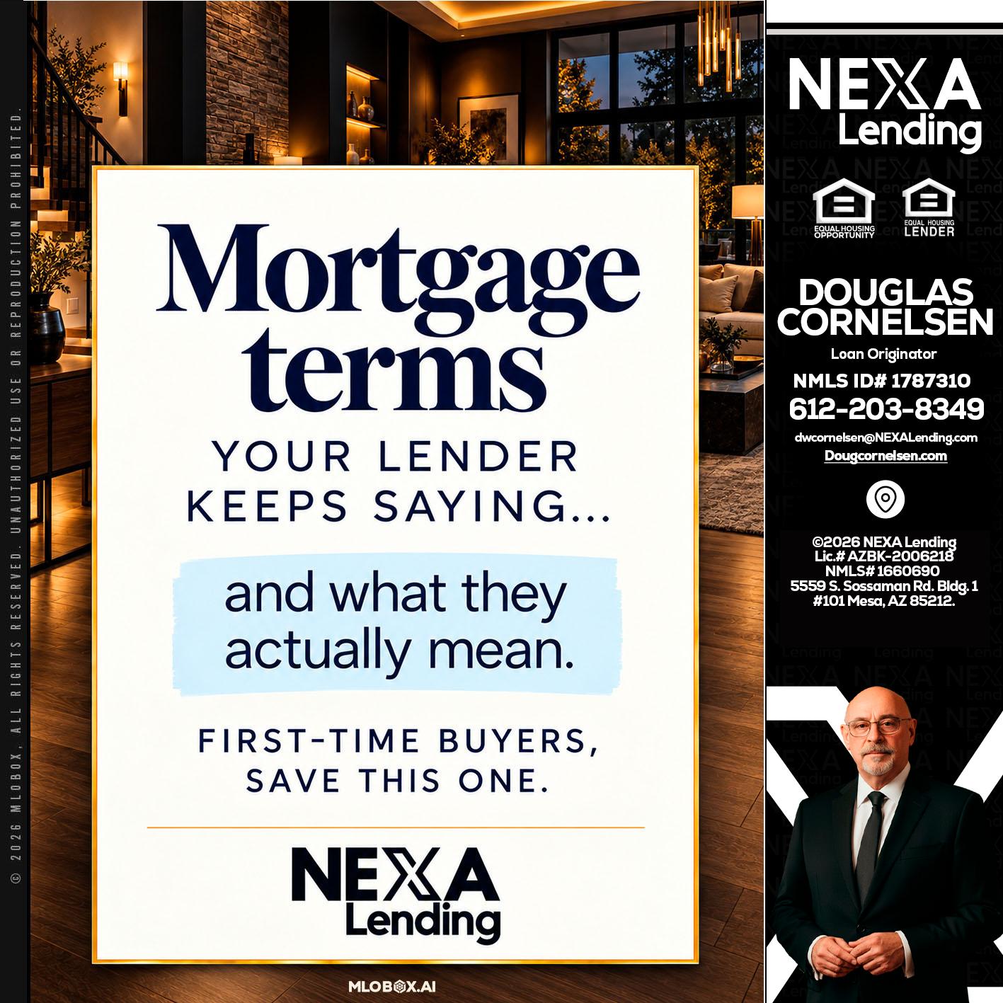 mortgage terms - Douglas Cornelsen -Loan Originator