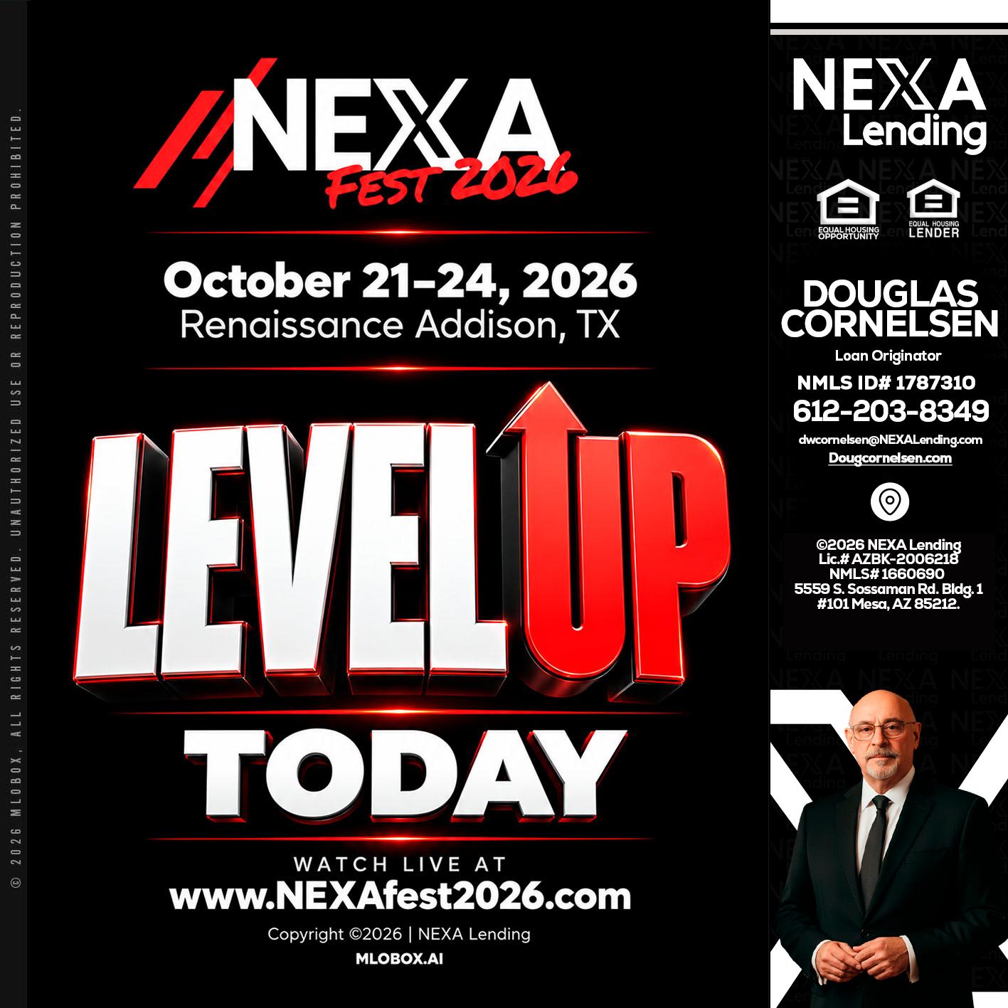 LEVEL UP TODAY - Douglas Cornelsen -Loan Originator