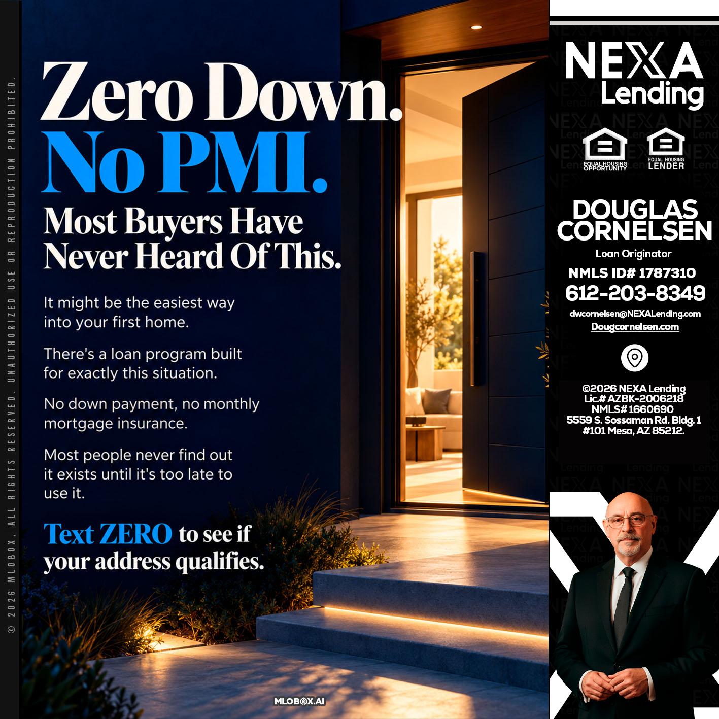 zero down - Douglas Cornelsen -Loan Originator