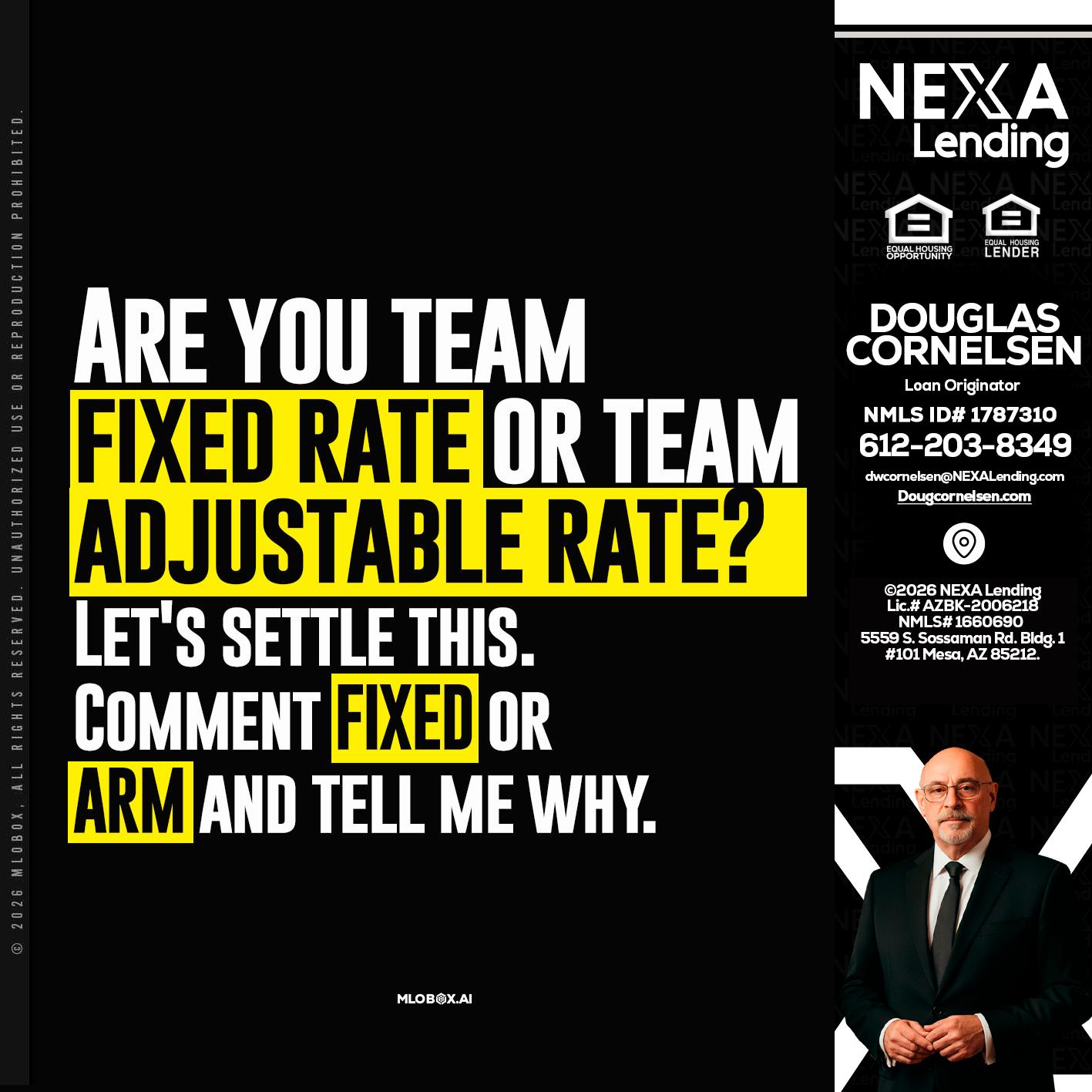 ARE YOU TEAM - Douglas Cornelsen -Loan Originator